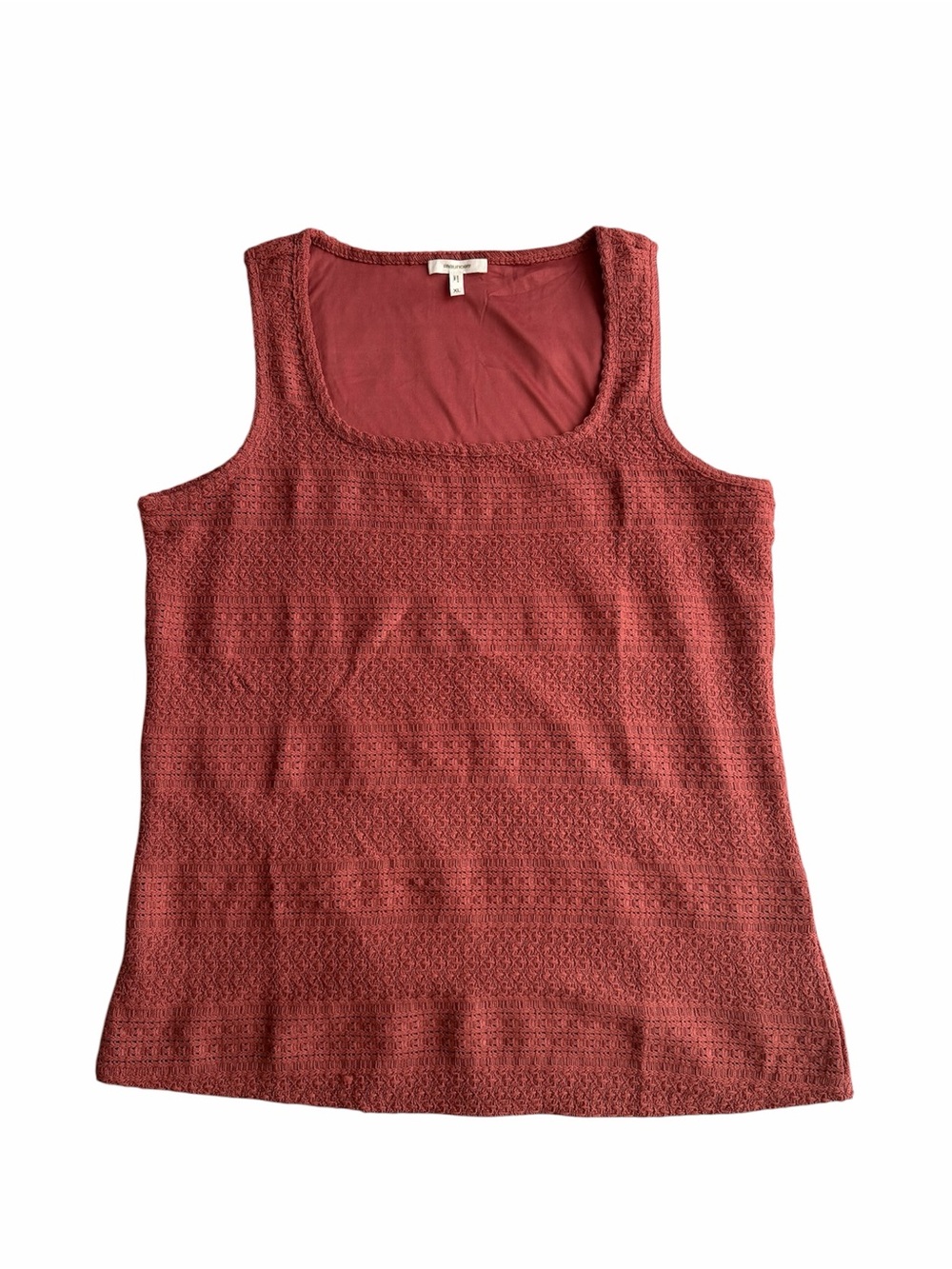 Maurices Textured Scoop Tank Top - Rust Red